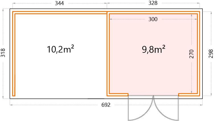 Garden house floor plan