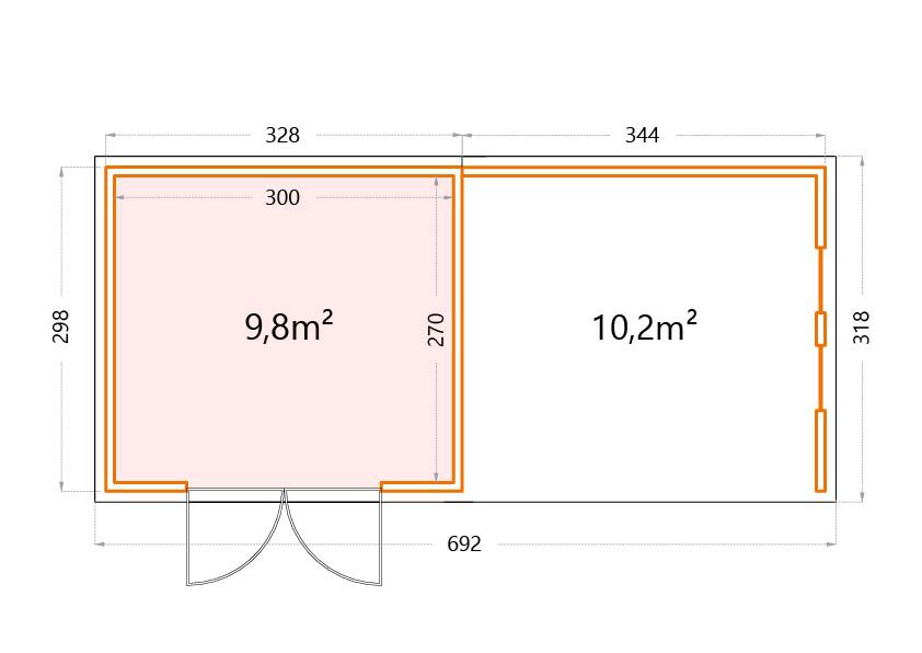 Garden house floor plan